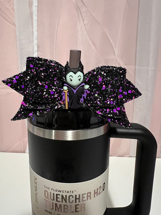 Maleficent Bow Straw Topper