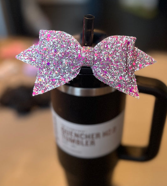 Pink & Silver Bow